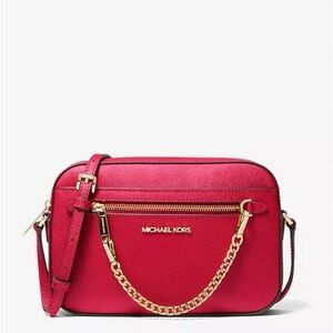 MICHAEL KORS Jet Set Large Saffiano Leather Crossbody Bag